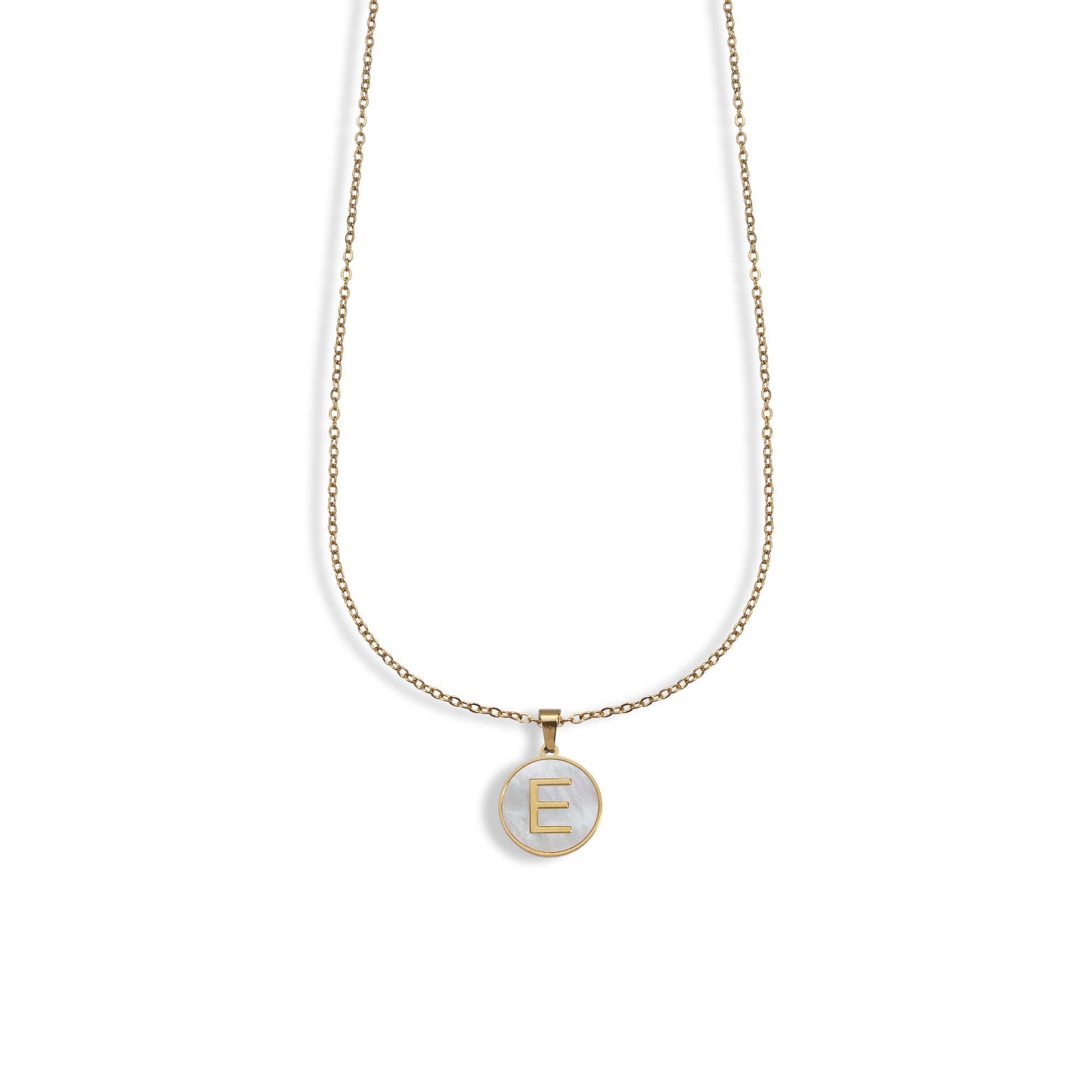 Collar madre perla con letra 45-50cm