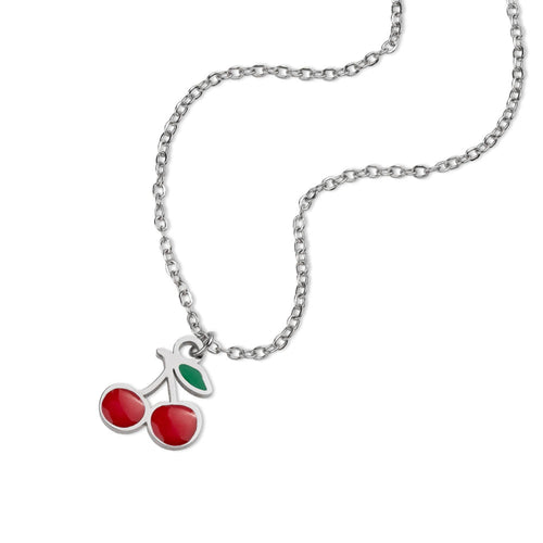 Collar de cerezas esmaltadas 45-50cm