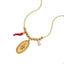 Collar serpiente cuerno rojo de la suerte 45-50cm