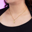 Collar de cruz lineas y cristal 45-50cm