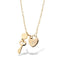 Collar  dije de llave y candado en forma de corazon 55-60cm