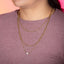 Collar triple dije de perla 60-65cm