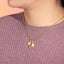 Collar doble virgen de guadalupe cruz cristal 60-65cm