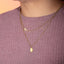 Collar doble virgen de guadalupe cruz lisa 60-65cm