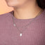 Collar doble virgen de guadalupe cruz lisa 60-65cm