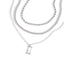 Collar triple panza de vibora torzal cristal 50cm