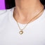 Collar tipo arroz dije de corazon liso 45-50cm