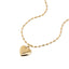 Collar tipo arroz dije de corazon liso 45-50cm