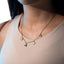 Collar con colgantes de corazon y cristal 45-50cm