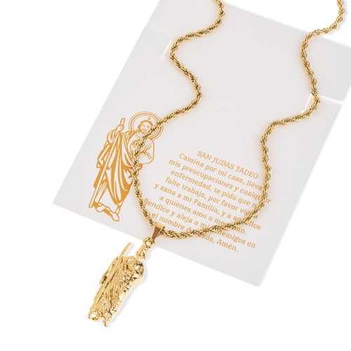Collar cadena torsal y san judas tadeo 60-65cm