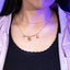 Collar doble concha estrella de mar cristal 50-55cm