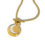 Collar con circulo martillado madre perla y san benito 45cm