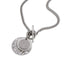 Collar con circulo martillado madre perla y san benito 45cm