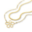 Collar doble cadena con dije de silueta de flor 40cm