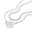Collar doble cadena con dije de silueta de flor 40cm