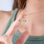 Collar de cruz con cristales 45cm