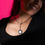 Collar con colgante de reloj cuadrado de numeros romanos 55cm
