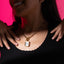 Collar con colgante reloj rectangular de numeros romanos 55cm