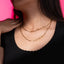 Collar con doble cadena de eslabon largo 50cm
