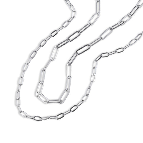 Collar con doble cadena de eslabon largo 50cm