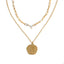 Collar doble con medalla irregular de san benito 55-60cm