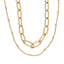 Collar doble eslabon largo y cardano balines 50-55cm