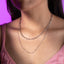 Collar doble eslabon largo y cardano balines 50-55cm