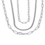 Collar triple cadena eslabon largo y planchada 50-55cm
