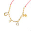 Collar cadena mixta con hilo y dijes de la suerte 45-50cm