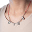 Collar cadena mixta con hilo y dijes de la suerte 45-50cm