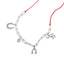 Collar cadena mixta con hilo y dijes de la suerte 45-50cm