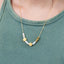 Collar perla balin medalla de san benito 50cm