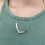Collar perla balin medalla de san benito 50cm