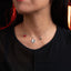 Collar ajustable de flor estrella y fresa esmaltada 50cm