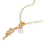 Collar serpiente cuarzo rosa 45cm