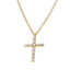 Collar de cruz cristales baguette 60cm