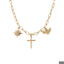 Collar dije de angel cruz y estrella con cristal 50-55cm
