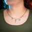 Collar dije de angel cruz y estrella con cristal 50-55cm