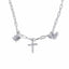 Collar dije de angel cruz y estrella con cristal 50-55cm
