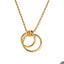 Collar torzal con circulos entrelazados y cristales 70cm