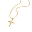 Collar de cruz cristal en forma de rombo 45-50cm ancho 24mm