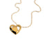 Collar de corazon con hueco y cristal incrustado 45-50cm