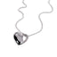 Collar de corazon con hueco y cristal incrustado 45-50cm