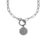 Collar con eslabon largo y medalla de san benito irregular 55cm