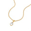 Collar con colgante cristal forma de gota 45-50cm ancho 11mm