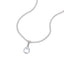 Collar con colgante cristal forma de gota 45-50cm ancho 11mm