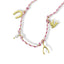 Collar hilo rosa perla dijes de la suerte 45-50cm