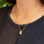 Collar dije ovalado de cruz calada 45-50cm