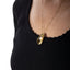 Collar dije martillado colgante de perla 50-55cm