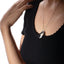 Collar dije martillado colgante de perla 50-55cm